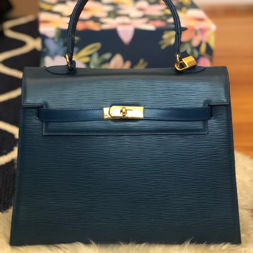 Hermes style Kelly handbag